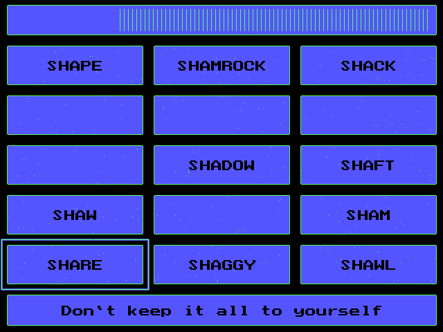 Screenshot (4) - MS-DOS version of Sounds the Same
